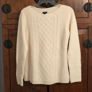 Talbots soft merino wool cable design sweater.